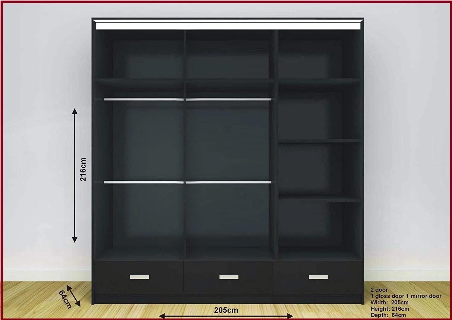 Florence 2/3 Door Sliding Wardrobe with LED Light & Mirror