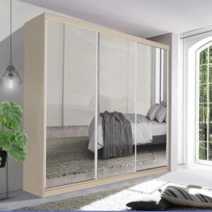 Milan Wardrobe – 3 Door Sliding Wardrobe with Full Mirror