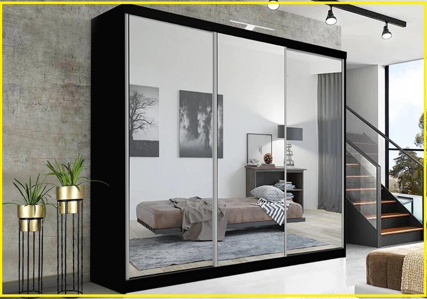 Milan Wardrobe – 3 Door Sliding Wardrobe with Full Mirror