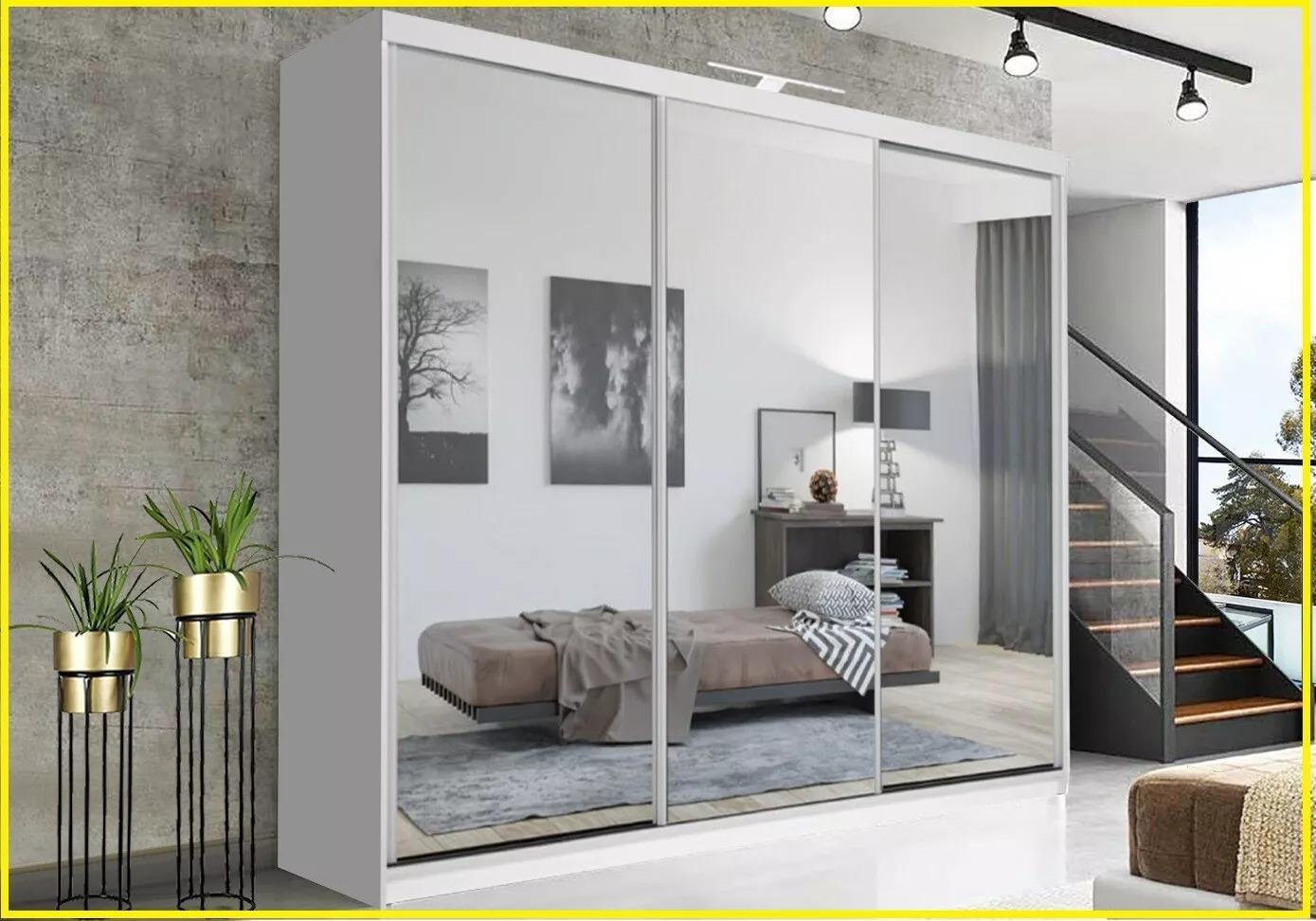 Milan Wardrobe – 3 Door Sliding Wardrobe with Full Mirror