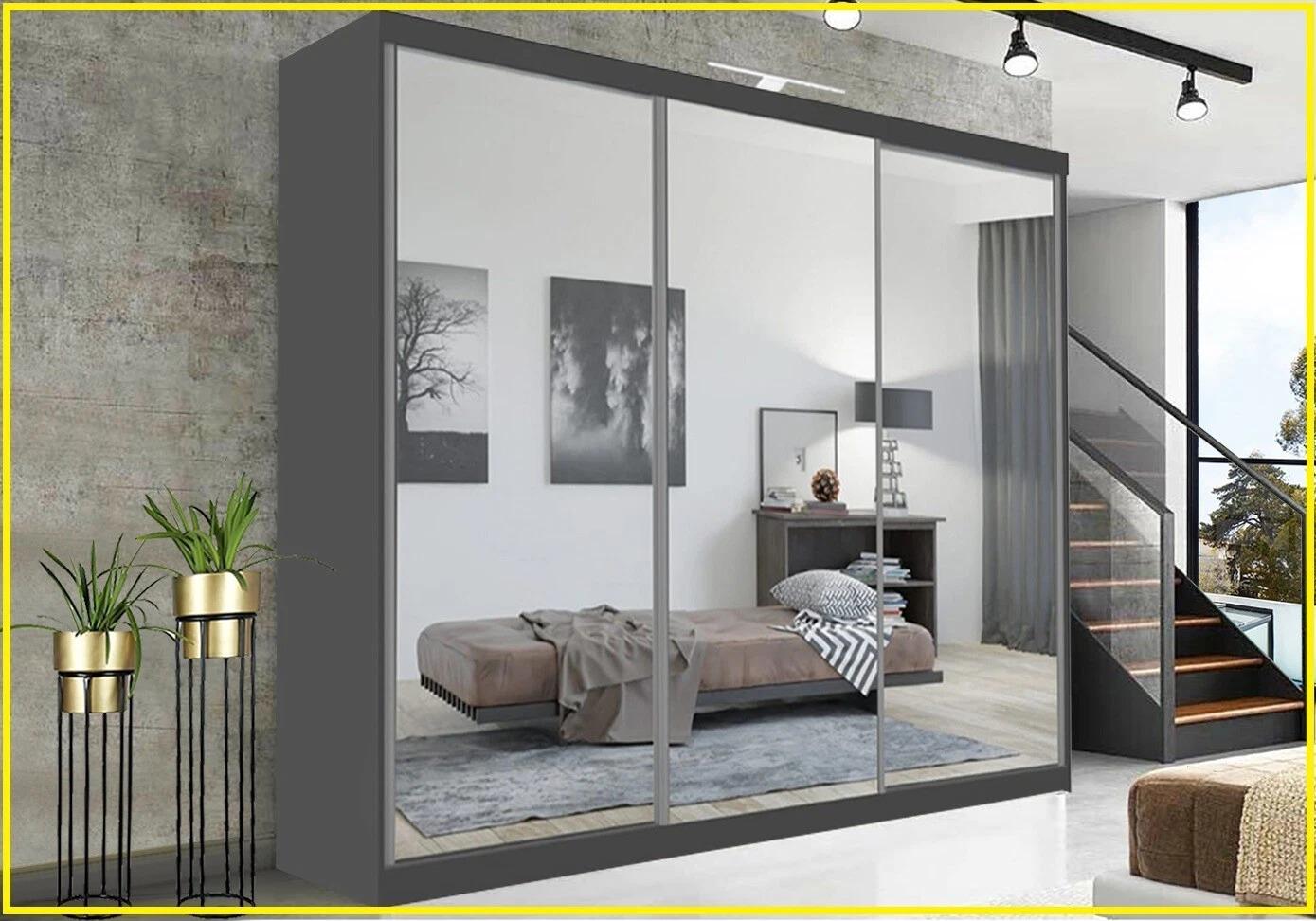 Milan Wardrobe – 3 Door Sliding Wardrobe with Full Mirror