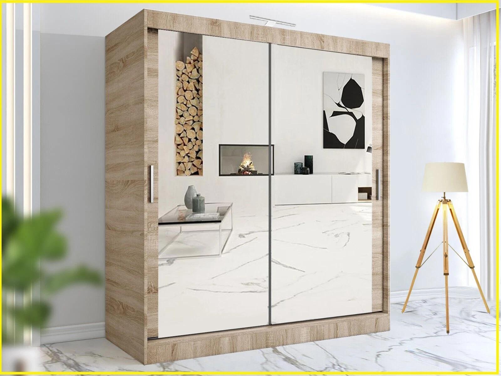 Milan Wardrobe – 2 Door Sliding Wardrobe with Full Mirror