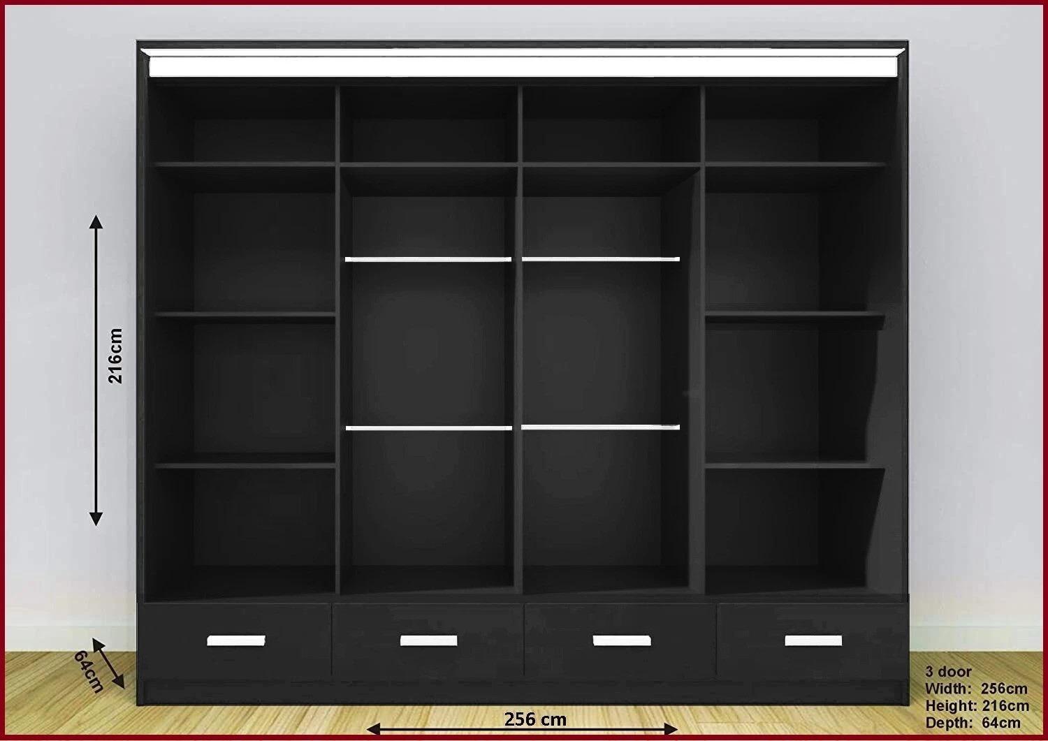 Florence 2/3 Door Sliding Wardrobe with LED Light & Mirror