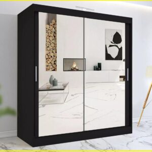 Milan Wardrobe – 2 Door Sliding Wardrobe with Full Mirror