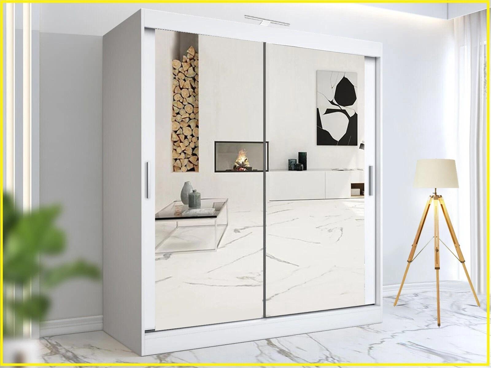 Milan Wardrobe – 2 Door Sliding Wardrobe with Full Mirror